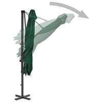 VidaXL Zweefparasol met aluminium paal 250x250 cm groen - thumbnail