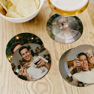 Bierviltjes set met foto - Rond - 6 stuks