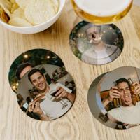 Bierviltjes set met foto - Rond - 6 stuks - thumbnail