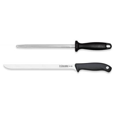 Ham mes en aanzetstaal set 3 Claveles Evo 25 cm 2 Onderdelen Ham mes en aanzetstaal set 3 Claveles Evo 25 cm 2 Onderdelen