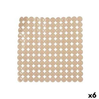 Antislipmat voor in de douche Berilo Beige PVC 54 x 54 x 1 cm 6 x 55 x 6 cm (6 Stuks)