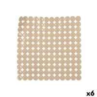 Antislipmat voor in de douche Beige PVC 54 x 54 x 1 cm (6 Stuks) - thumbnail