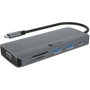 ICY BOX IB-DK4040a-CPD Bedraad USB 3.2 Gen 1 (3.1 Gen 1) Type-C Aluminium, Zilver