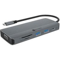 ICY BOX IB-DK4040a-CPD Bedraad USB 3.2 Gen 1 (3.1 Gen 1) Type-C Aluminium, Zilver - thumbnail