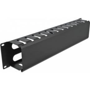 Delock 66553 19 kabelbeheerpaneel met 4 openingen 2U zwart