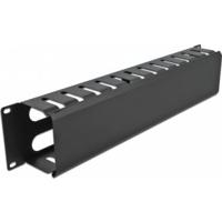 Delock 66553 19 kabelbeheerpaneel met 4 openingen 2U zwart - thumbnail