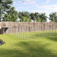 Hondenkennel 37,51 m² staal zilverkleurig - thumbnail