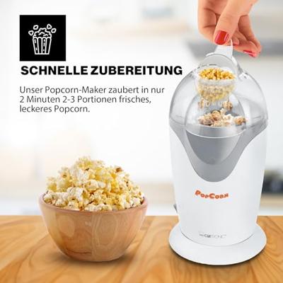 Clatronic PM 3635 263335 Popcornmaker Wit, Grijs