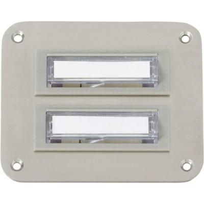 Heidemann 70143 Belplaat Met naambord 2-voudig RVS 24 V/1 A