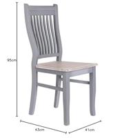 Keukenstoel DKD Home Decor 40 x 42 x 94,5 cm Natuurlijk Grijs - thumbnail