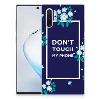Samsung Galaxy Note 10 Plus Silicone-hoesje Flowers Blue DTMP - thumbnail