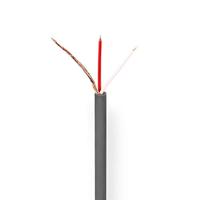 Microfoonkabel | 2x 0.12 mm² | Koper | 100.0 m | Rond | PVC | Donkergrijs | Rol - thumbnail