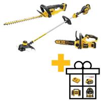 DeWALT DCM561P3SET Accu Combiset Heggenschaar + Kettingzaag + Grastrimmer 18V 5,0Ah Li-ion - thumbnail