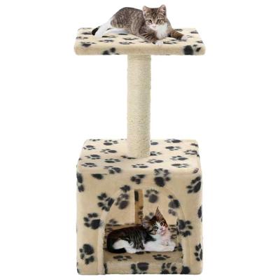 VidaXL Kattenkrabpaal met sisal krabpaal 55 cm pootafdrukken beige VidaXL Kattenkrabpaal met sisal krabpaal 55 cm pootafdrukken beige