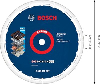 Bosch Accessories 2608900537 M14 Diamanten doorslijpschijf Diameter 355 mm Boordiameter 25.4 mm 1 stuk(s)