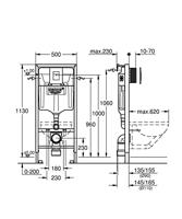 Grohe Rapid SL wc-element met inbouwreservoir en Skate Cosmopolitan bedieningsplaat chroom - thumbnail