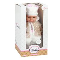 Premium Babypop Met Winterkleren + Flesje - 32 cm - thumbnail