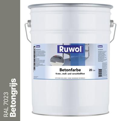 Ruwol Betonverf Betongrijs (RAL 7023) 20 liter