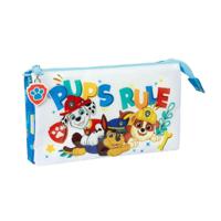 Pennenetui met 3 vakken The Paw Patrol Pups rule Blauw 22 x 12 x 3 cm - thumbnail