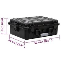 Flightcase draagbaar 52x40x19 cm PP zwart - thumbnail