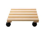 Cti Plantenroller - Plantentrolley - Voor binnen en buiten - draagvermogen tot 80 kg - vierkant-vurenhout - 30x30cm - thumbnail
