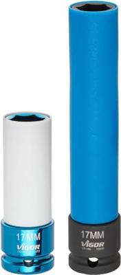 Vigor V5930 Buiten-zeskantprofiel Dopsleutelinzetstuk 17 mm 1 stuks 1/2 Vigor V5930 Buiten-zeskantprofiel Dopsleutelinzetstuk 17 mm 1 stuks 1/2