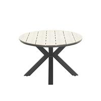 Edison tafel 220x115xH75 cm zwart/teak - thumbnail