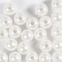 Creativ Company Waskralen, d 8 mm, gatgrootte 2,3 mm, parelmoer, 22 stuk/ 1 doos - thumbnail