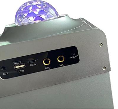 N-GEAR Disco Star 710 Silver - Draadloze Karaoke Bluetooth Speaker - Sterrenprojector - 2 Microfoons N-GEAR Disco Star 710 Silver - Draadloze Karaoke Bluetooth Speaker - Sterrenprojector - 2 Microfoons