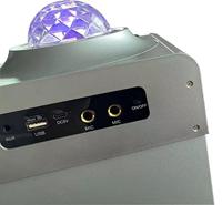 N-GEAR Disco Star 710 Silver - Draadloze Karaoke Bluetooth Speaker - Sterrenprojector - 2 Microfoons - thumbnail