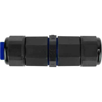 Waterdichte Kabelverbinder IP68 - Zwart - 3 Aderig - Rechte Connector