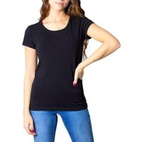 Only 15205059 Onllive Love Life S/s O-neck Top T-shirt Korte Mouw Black 15205059 - thumbnail