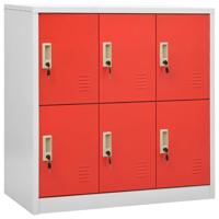 Lockerkast 90x45x92,5 cm staal lichtgrijs en rood - thumbnail
