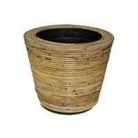 Drypot Round Stripe Grey - diameter 32x23 cm Van der Leeden - Van der leeden - thumbnail