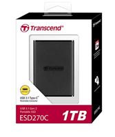 Transcend ESD 270 C 1 TB Externe SSD harde schijf USB-C, USB-A Zwart TS1TESD270C - thumbnail