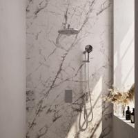 Chrome Carving Thermostatische Inbouw Regendouche 3-Weg Omstelling SET 44, 30 cm Douchekop, 3-Standen Handdouche, Glijstang Chroom - thumbnail