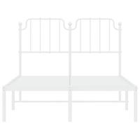 Bedframe met hoofdbord metaal wit 120x190 cm - thumbnail