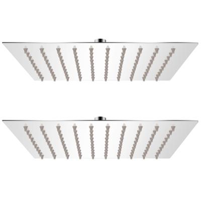 VidaXL Regendouchekoppen 2 st 20x20 cm roestvrij staal