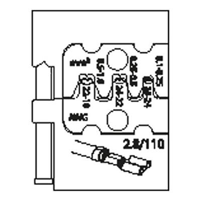 Gedore 8140-09 1830635 Krimpinzetstuk Platte insteekhulzen 0.1 tot 1 mm²