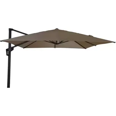 Grote Zweefparasol Libra Taupe 2,5x2,5m van Lesli Living Grote Zweefparasol Libra Taupe 2,5x2,5m van Lesli Living