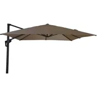 Grote Zweefparasol Libra Taupe 2,5x2,5m van Lesli Living - thumbnail