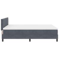 Boxspringbed met matras Donkergrijs 140 x 190 cm Fluweel - thumbnail