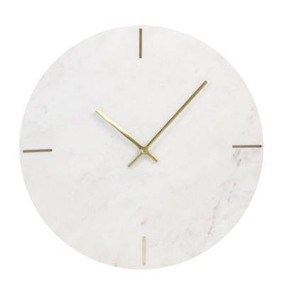 Light & Living Klok 'Moreno' Marmer, kleur Wit