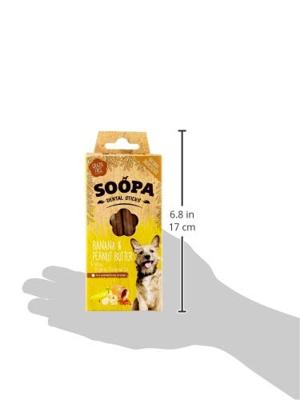 Soopa Dental Sticks banaan & pindakaas voor de hond Per 3