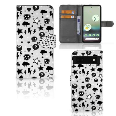 Telefoonhoesje met Naam Google Pixel 6A Silver Punk Telefoonhoesje met Naam Google Pixel 6A Silver Punk