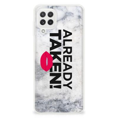 Samsung Galaxy A22 4G | M22 | Siliconen hoesje | met naam Already Taken White Samsung Galaxy A22 4G | M22 | Siliconen hoesje | met naam Already Taken White