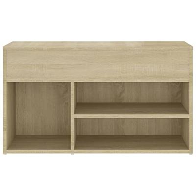 VidaXL Schoenenbank 80x30x45 cm bewerkt hout sonoma eikenkleurig