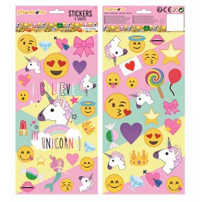 Phonicons stickervel junior 35,5 cm papier roze 2-delig Phonicons stickervel junior 35,5 cm papier roze 2-delig