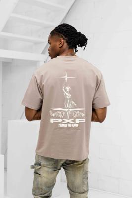 Project X Paris Change The Game T-Shirt Heren Lichtbruin - Maat S - Kleur: Lichtbruin | Soccerfanshop