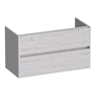 Brauer Adore Wavy - Onderkast - 100 cm - met 2 Softclose Lades Greeploos en 1 Sifon Uitsparing - Forest Seashell